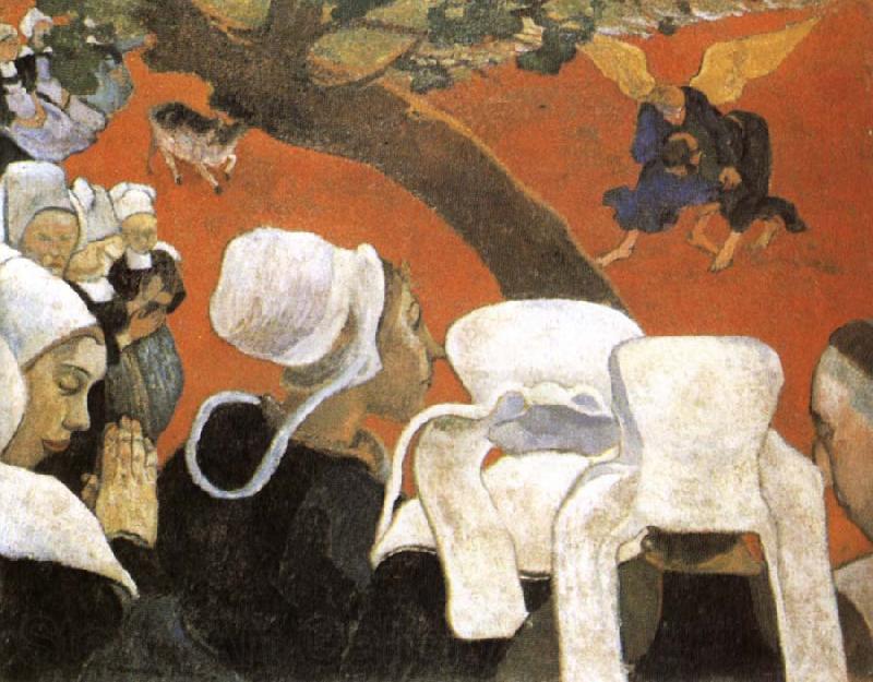 Paul Gauguin The vision after the sermon Norge oil painting art